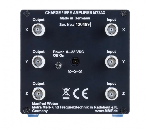 M72A3 - Three-channel analog conditioner for IEPE and charge mode accelerometer