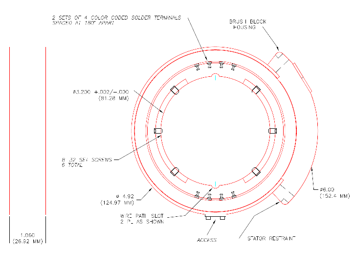 B4-3.2, B6-3.2 - Slip Ring – Tubular – 4, 6 or 8 circuits – 81.3mm – 4500rpm