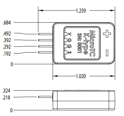 MICROTC - Amplificateur 1 voie Thermocouple Type K