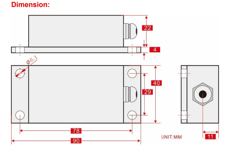 SCA-Switch - Inclinomètre biaxe industriel à détection de seuil - ±15° - Sortie TOR / Relais